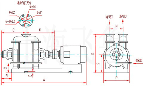 SK-6��SK-12��SK-20��SK-30��SK��42ˮ�h(hu��n)ʽ��ձü����s�C���μ����b�ߴ�D